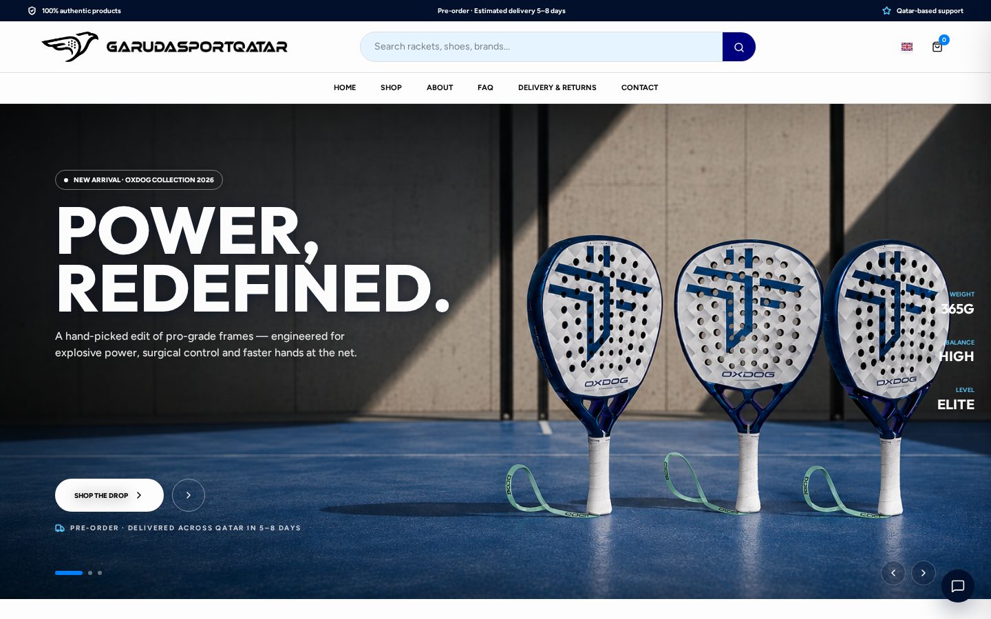Website E-Commerce, Branding & Social Media GARUDASPORTQATAR