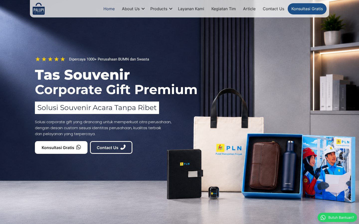 Website & SEO Tas Seminar Palupi: Katalog Corporate Gift Premium